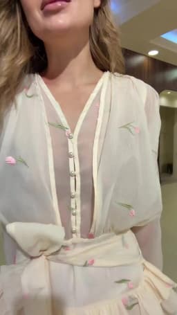 2026 Spring Summer Floral Embroidered Chiffon Wrap Tie Waist Ruffle Mini Dress Sheer V-Neck Romantic Feminine Women Date Vestido