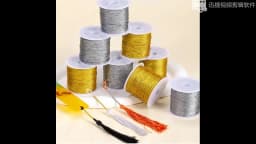 0.2-1MM Metallic Ornament String Silver Gold Color Cord Jewelry Thread for Christmas Tree Hanging Crafts Making Gift Decoratiion