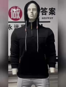 Reebok Men's Winter-Spring Warmth Hooded Sweatshirt - Daily Outdoor Multi-Pocket Zippered Comfortable Top - Solid Color Classic