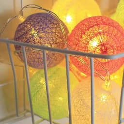 4CM Cotton Ball Light String Garland Fairy Lamp LED Holiday Wedding Party Home Bed Decoration Battery box Valentine's Day