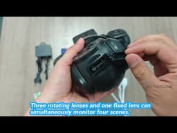 20MP 4 Lens Home Security WiFi Camera Outdoor 10K Wireless 4 Screen 16X Zoom PTZ 360° Surveillance Cameras Auto Motion Detection
