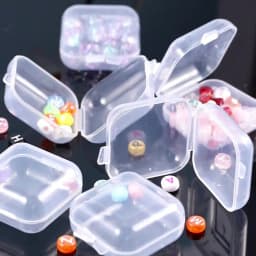 5/20PCS Mini Plastic Storage Box Transparent Jewelry Storage Box Container Portable Earring Ring Earplugs Packaging Storage Case