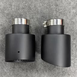 1 Piece Matte Black Stainless Steel Car Muffler Tip Tailpipe Universal Exhaust Tip For VW GTI MK7 Golf 7 BMW Exhaust Nozzle
