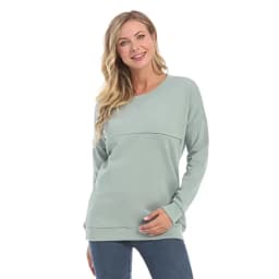 Maternity Nursing Sweatshirt 100% Cotton Winter Maternity Clothes T-shirt Breastfeeding Tops Hoodie Sweater For Pregnant Women