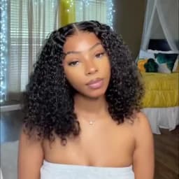 230% Curly Deep Wave 13x4 HD Lace Front Wigs Short Bob Wig 14 16 Inch Brazilian 100% Human Hair 4x4 Transparent Lace Frontal Wig