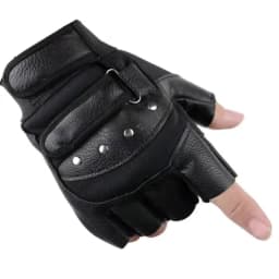 Breathable Half-Finger Sport Gloves - Anti-Slip, Durable Sheepskin Leather for Outdoor Fitness & Cycling, Lightweight