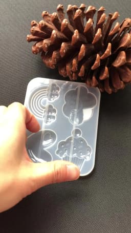 Rainbow Cloud Heart Pastry Fridge Magnet Crystal Epoxy Resin Mold Pendant Silicone Mould DIY Crafts Decoration Casting Tool