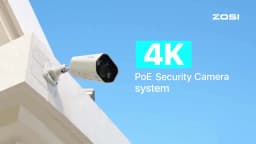 ZOSI 4K 8MP 5MP Add-on Camera for PoE Security Camera System, Work with ZOSI 8 Channel 16 Channel PoE NVR