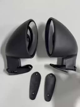 2x California Style Car Racing Side Wing Mirror Universal Classic Retro Bullet Rearview Mirror Kit For Car Replacement