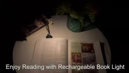 7 LED Book Light USB Rechargeable Reading Light 3-Level Warm Cool White Daylight Portable Flexible Easy Clip Night Reading Lamp