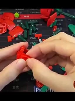 KNEW BUILT 3D Rose Building Blocks Toys-Everlasting Love,Perfect Valentine's Gift ,DIY Flower Home/Desk Decor,Simple Assembly