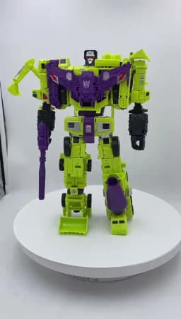HZX 6 en 1 Devastator Haizhixing juguetes de transformación figura de acción de Anime KO G1 Robot avión vehículo de ingeniería m