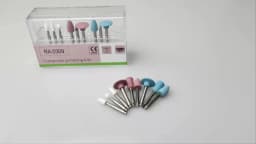 JUMTOP 9Pcs Dental Composite Polish Kit Silicone Grinding Heads Teeth Polisher Polishing Burs for Low Speed Handpiece