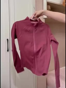 Women’s Slim Fit Lightweight Full Zip Up Yoga Workout Jacket Athletic Running Sports Track Jacket with Pockets Thumb