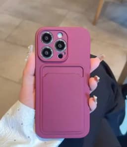 TPU Soft Card Pack Integrated Phone Case For Iphone 12 13 14 15 16 17 18 Pro Max Frosted Back Panel Skin Feeling Phone Cover