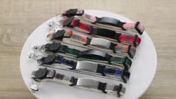 Plaid Cat Collar Personalized ID Small Dog Collars Safety Buckle Free Engraving Adjustable with Bell for Puppy Kittens Necklace