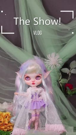 Accessories For ICY DBS Blyth Doll Purple Cloudy Elf Dress Suit 1/6 BJD Anime Girl OB24 Pullip Licca