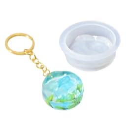 LX9D Flexible Silicone Castes Keychain Mould for Epoxy Resin Great for Art Projects and Special Occasion Keepsakes Use
