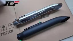 1/2pc Motorcycle Exhaust Pipe Cafe Racer Exhaust Muffler Tip Tail Tube Chrome Universal For Harley/Honda/Yamaha/Suzuki