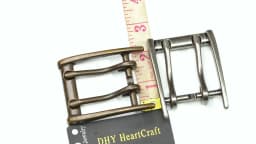 Classic Strong Metal Brass Plated Men Wide End Bar Prong Double Pin Buckle Leathercraft Jeans Belt Buckle Replacement Fits 45mm