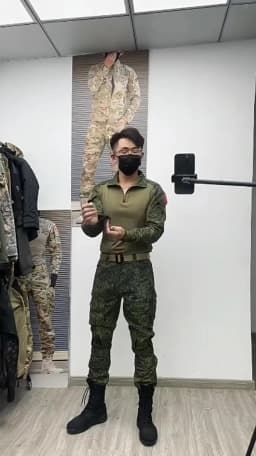 Men's Tactical Combat Uniform Set Black Military Frog Suit Long Sleeve Shirt Cargo Pants for Airsoft Hunting Training