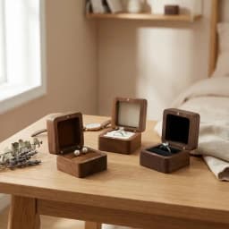 Blank Wood Luxury Jewelry Box Wedding Ring Box Earring Rings Jewelry Organizer Bracelet Package Case Jewelry Anniversary Gift