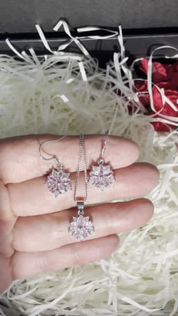 925 Sterling Silver Sakura Dolphin Zircon Elegant Jewelry Set Women's Earrings Necklace High Quality Jewelry