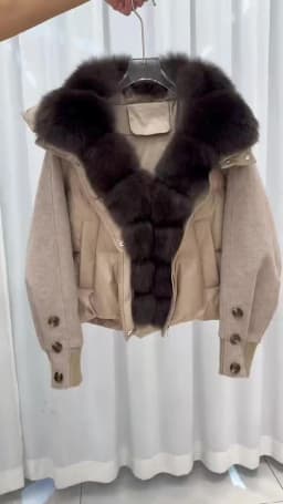 OFTBUY New Winter Warm Cropped Natural Fur Down Cclothing Women Short Duck Down Jacket Real Fox Fur Collar Puffer Coat Female