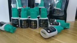Original 5 Bottles Korea IB Ibeauty Hyper Bond 0.5s Glue Fast Drying Eyelash Extensions Glue Cyan Cap 5ml False Lash Makeup Tool