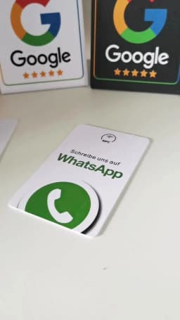 German Review Us On Google Tap Card NFC Ready To Be Activated Instantly Boost Business Reviews Google Review Tap NFC Card Tag
