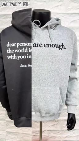 Dear Person Behind Me World Is A Better Place You Are Enough Unisex Pullover Hoodie Autumn and Winter Warm Long-sleeved Hoodies