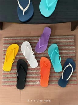 XIXITIAO Women Flip Flops Summer Casual Solid Color Beach Sandals Comfortable Lightweight Non-Slip Falt Bathroom Slides Couples