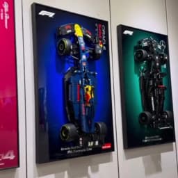 NEW Display Wallboard Suitable for lego 10f1 cars speed champions wall display mounts building block 10 cars model Display Frame