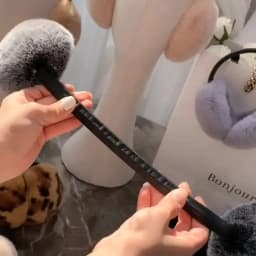 Natural 100% Rex Rabbit Fur Earmuffs Y2k Ear Muffs for Women Winter Apparel Accessories Headphones Cute Fur Earmuffs for Kids