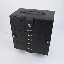 New Large Capacity 6 Layers Jewelry Box with Mirror Leather Earrings Rings Necklaces Jewelry Storage Box Organzers 5 Drawer Gift