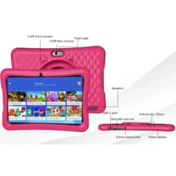 J12 10.1“ Android 13 Tablet PC Allwinner A523 Octa-core 4GB RAM 64GB ROM 1280 X 800 IPS Dual Camera 6000mAh Gift Stand Silicone