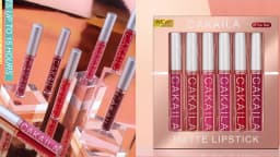 CAKAILA 6-Color Lip Gloss Lipstick Set Liquid Matte Velvet Matte Women's Makeup Long-lasting Waterproof Non-stick Cup Non-fade