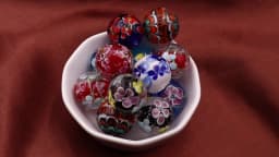 1PC 20mm Round Multicolor Glass Beads Style Flower Lampwork Beads For Women DIY Making Bracelets Vintage Party Jewelry Gifts