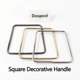 2Pcs Deepeel 12cm Metal Square Ring Bag Handles Purse Frame Kiss Clasp Women Handbag WovenBag Handle Replace Bags Accessories