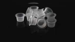 100pcs Disposable Tattoo Ink Cups Plastic Pigment Clear Holder Container Caps Tattoo Permanent Makeup Microblading Supply
