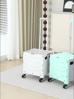 5S Quick Folding Shopping Trolley Large Capacity Hand-Pulled Cart Climb Stairs Vegetable Bung Lightweight Travel Picnic Handcart