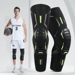 2-Pack Knee-Mounted Protective Gear, Breathable Mesh Polyester Blend Anti-Collision Compression Knee Sleeves with Upgraded Impact-Absorb Pads for Basketball, Running