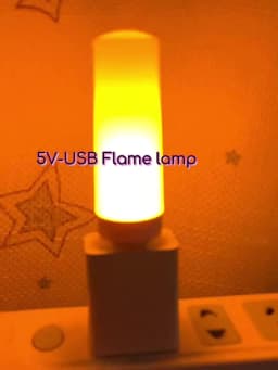 USB LED Atmosphere Light Dynamic Flame Effect Candle Lights For Power Bank Camping Lighting Cigarette Lighter Effect Light