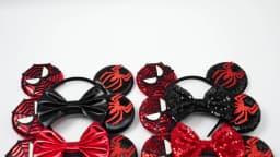 Disney Mickey Mouse Ears Marvel Spiderman Headbands for Kids Girls 5" Sequin Hairbands Adult Men Women Avengers Hair Accessories