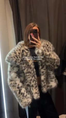 Neo Mint Vintage Classic Leopard Big Fur Collar Jacket Women Winter Brand Fashion Furry Faux Fox Fur Coats Chic Girls Streetwear