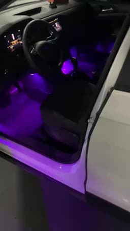 RGB Car Interior Lights with Wireless Remote, Larger Battery & Brighter LED, Type-C Fast Charging, Multi-Mode for Motorcycle