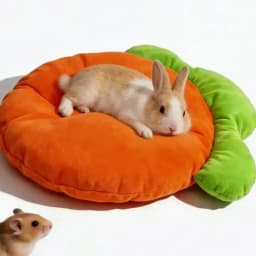 1PC Warm Carrot Shaped Rabbit Mat Soft Breathable Cute Sofa Mat for Pet Small Animal Hamster Rabbit Puppy Kitty Sleeping Bed Mat