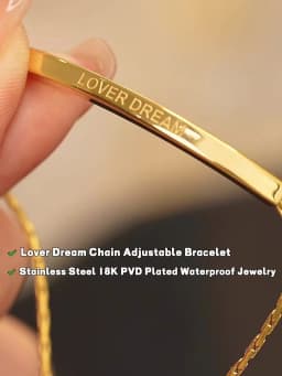 Yhpup Stainless Steel Geometric Chain Bangle Bracelet Trendy Jewelry Romantic Lover Dream Gift Jewelry Bracelet Anniversary