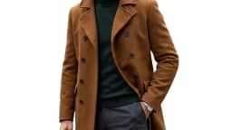 New Men's Trench Coat Double Breasted Winter Jacket Business Casual Men's Long Knee-length Jacket Street Wear Male Coats