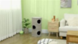 PawHut Cat Barrel Kitten Tree Tower for Indoor Cats, Cat Climbing Frame, Covered in Sisal, Cosy Platform - Light Grey